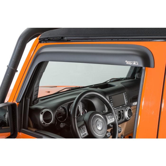 RUR WINDOW VISOR MATTE BLK JK 2DR
