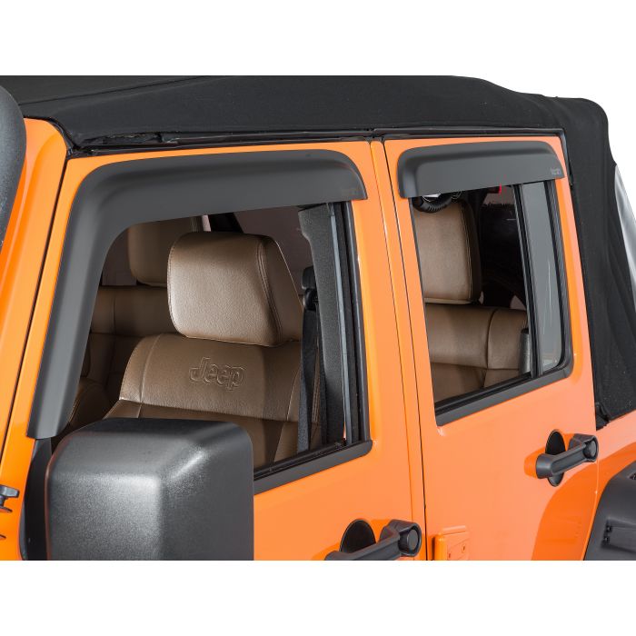 RUR WINDOW VISOR MATTE BLK JK 4DR