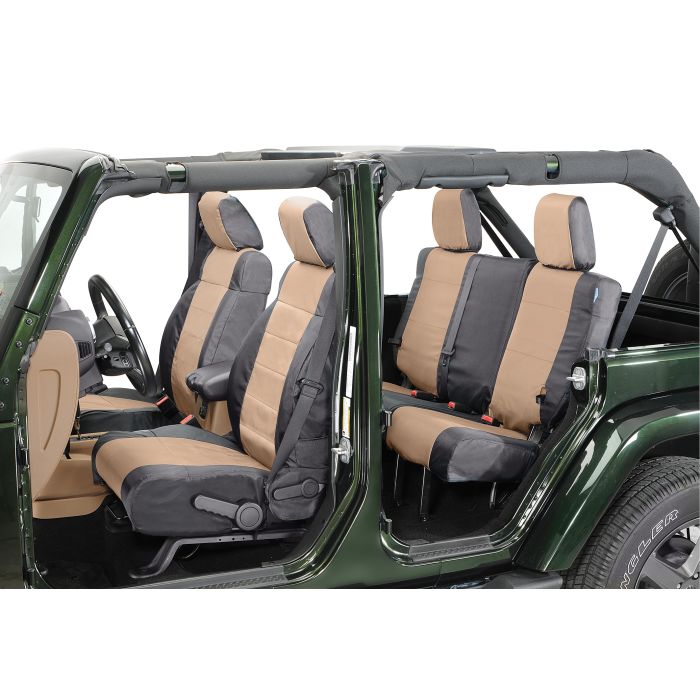 Coverking  Front & Rear Ballistic Nylon Seat Cover Combo for 11-12 Jeep Wrangler JK 2 Door without Side Airbags