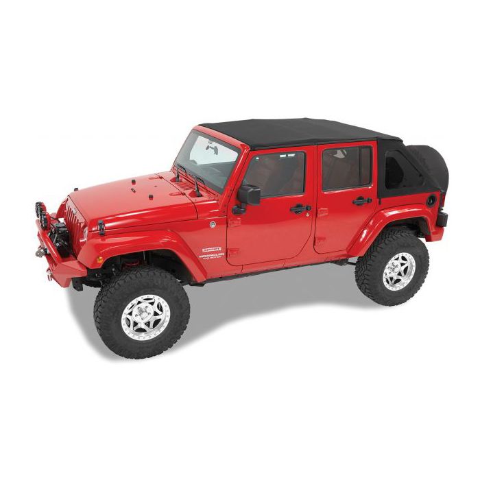 Bestop 59723-17 Trektop NX Twill Replace-a-top Soft Top for 07-18 Jeep Wrangler Unlimited JK 4 Door with Trektop NX