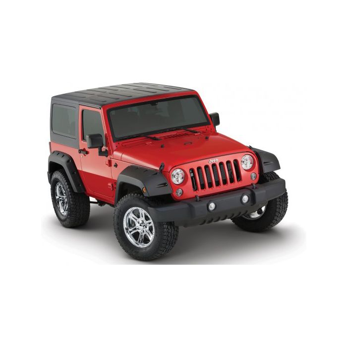 Bushwacker  Factory Coverage 9.5" Width Pocket Style Fender Flares for 07-18 Jeep Wrangler JK 2 Door