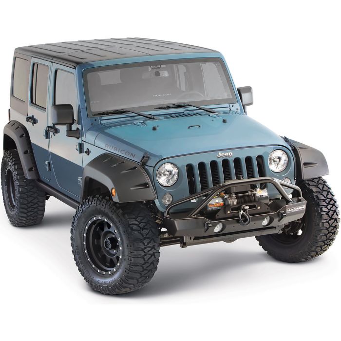 Bushwacker  Factory Coverage 9.5" Width Pocket Style Fender Flares for 07-18 Jeep Wrangler Unlimited JK 4 Door