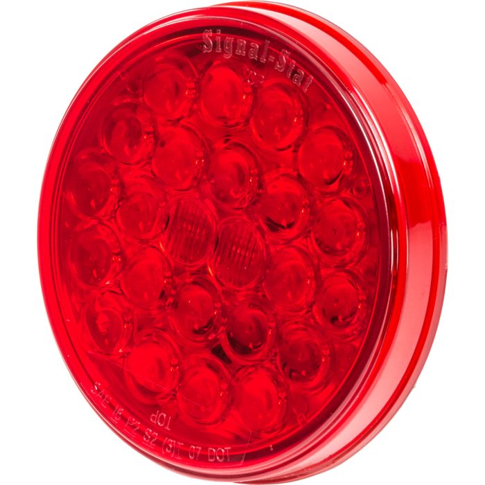 Truck-Lite 4050 4" Round LED Stop / Turn / Tail Light in Red Lens Red Lamp 24 Diode Pattern 