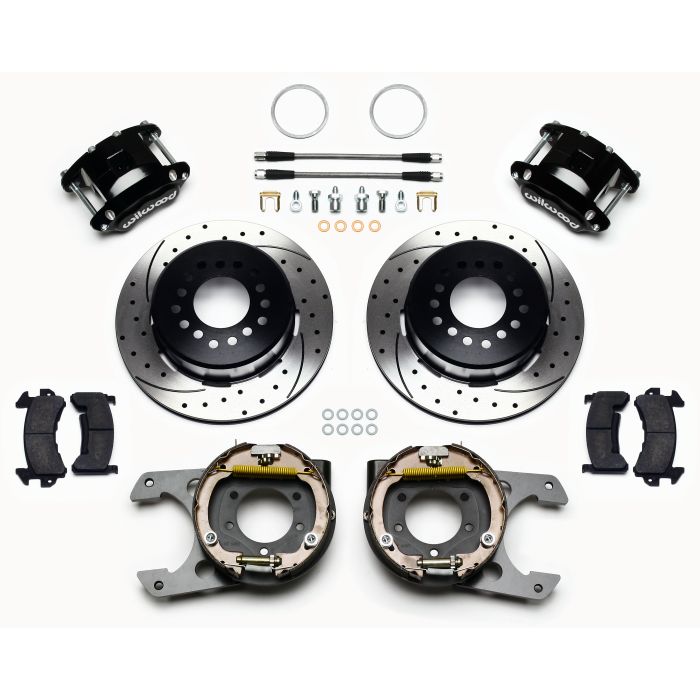 Wilwood  Rear Parking Brake Kit with Drilled Rotors for Jeep Vehicles with Dana 35