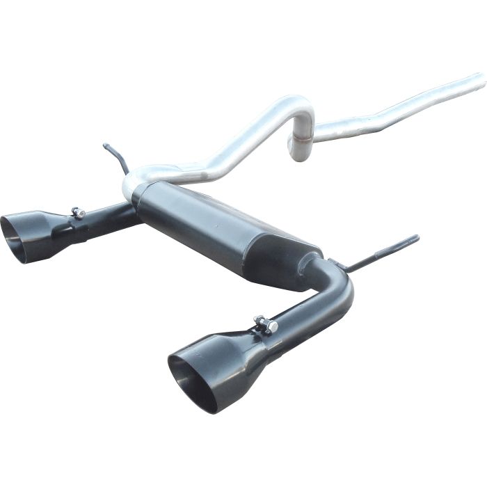 Pypes Performance Exhaust SJJ17SB 4.5" Dual Cat-Back System with Black Tips for 07-18 Jeep Wrangler JK 2 Door