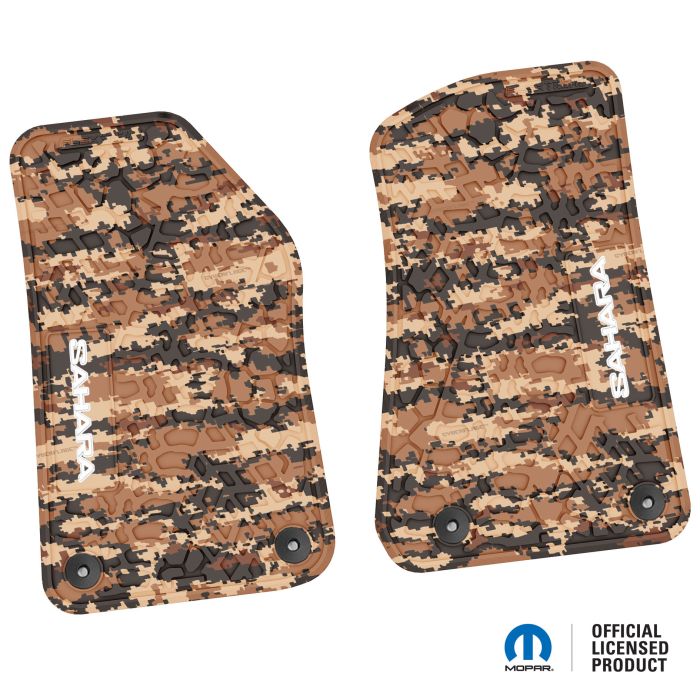 18-24 Jeep JL 2 Dr Front -Tire Tread/Scorched Earth Scene w/ Sahara Insert - Cyberflage w/ White Insert