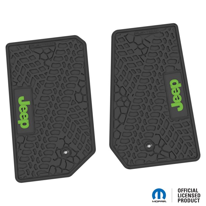 07-13 Jeep JK 2 Dr Front -Tire Tread/Scorched Earth Scene w/ JEEP Insert - Black w/ Lime Insert