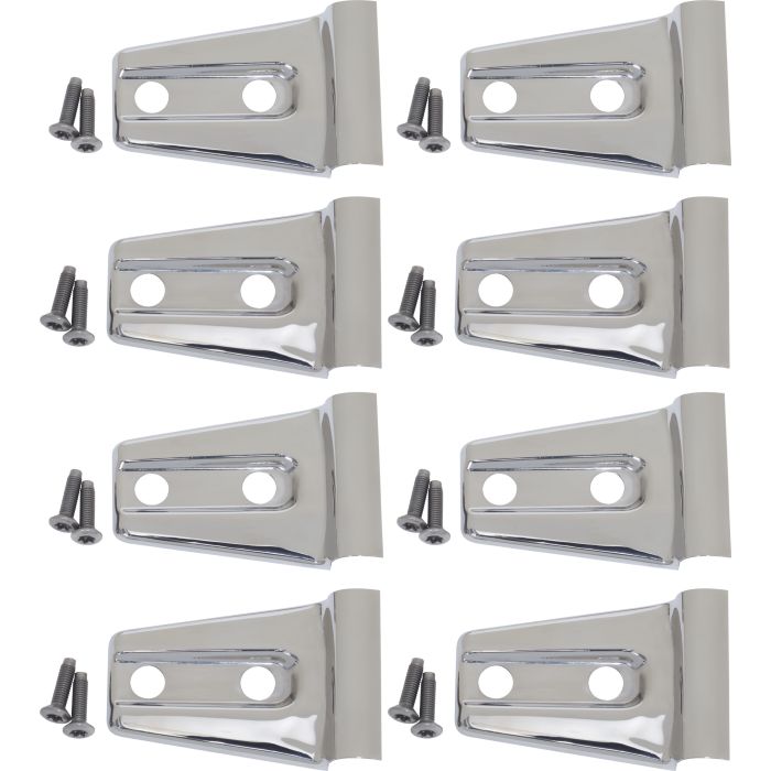 Kentrol  Stainless Steel Door Hinge Overlays for 07-18 Jeep Wrangler JK Unlimited 