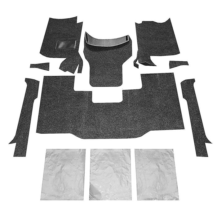 Bedrug BRCYJ76F Premium Carpeted  Front Floor Covering for 76-95 Jeep CJ-7 & Wrangler YJ