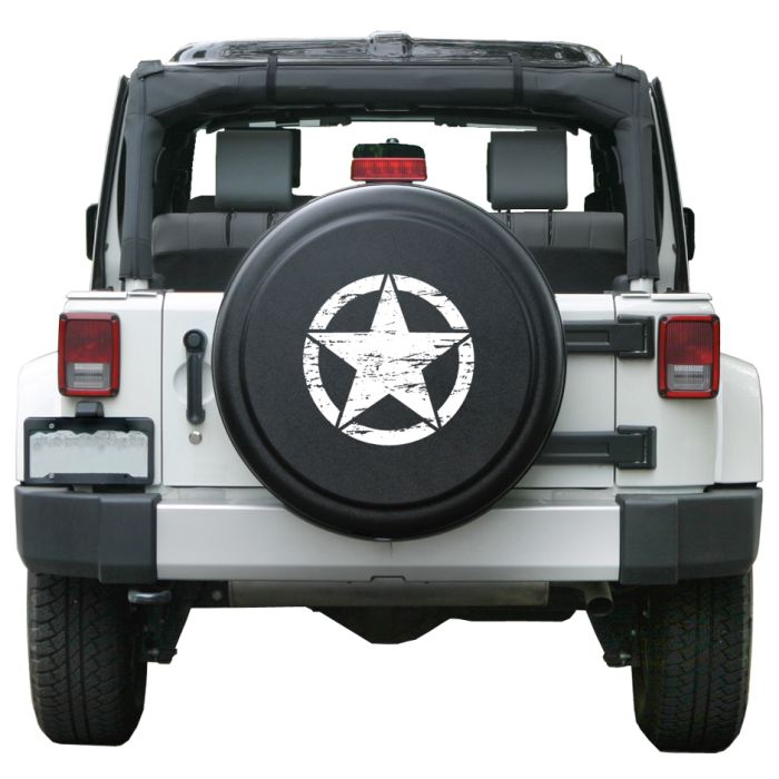 28IN RIGID OM DIST TIRE COVER BLK TEXT