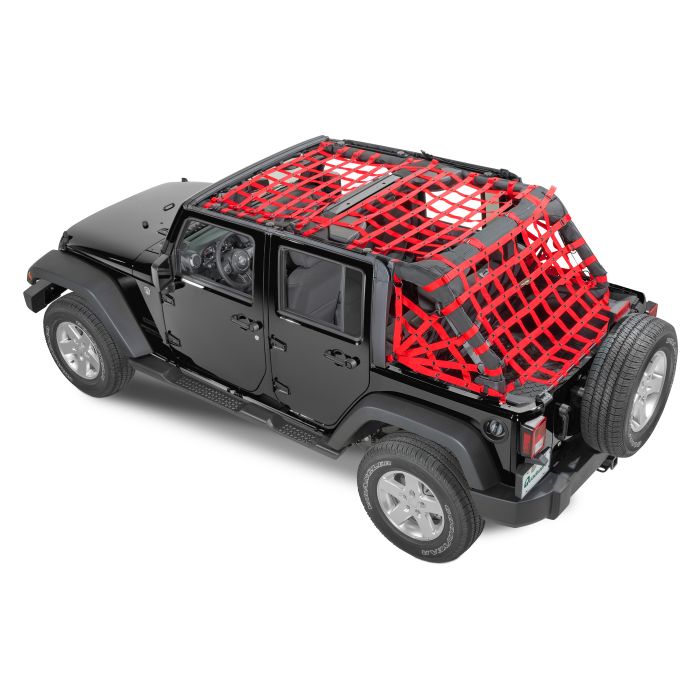 Dirtydog 4X4  Rear Spider Netting for 07-18 Jeep Wrangler Unlimited JK 4 Door