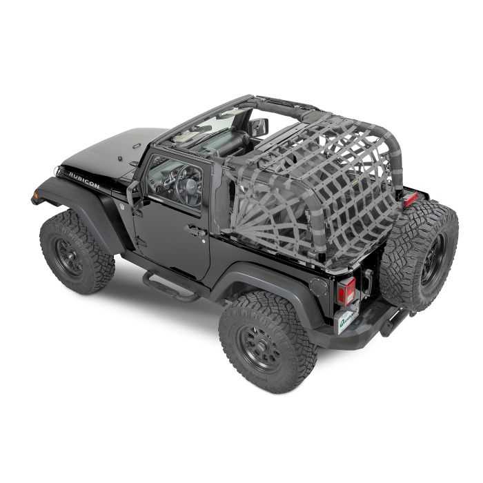 Dirtydog 4X4  Rear Spider Netting for 07-18 Jeep Wrangler JK 2 Door