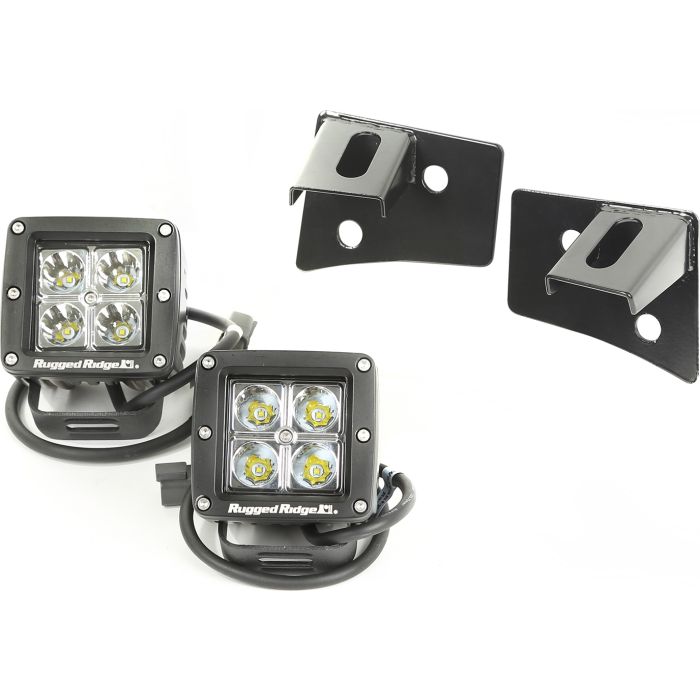 RUR WINDSHIELD BRKT LED KIT SQUARE JK