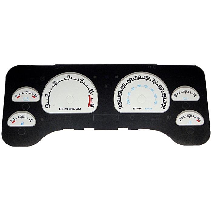 US Speedo  Daytona Edition Gauge Face Kit in White with Full Time Icon for 01-06 Jeep Wrangler TJ