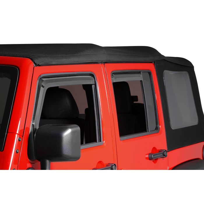 Quadratec  4pc Window Visors for 07-18 Jeep Wrangler JK Unlimited
