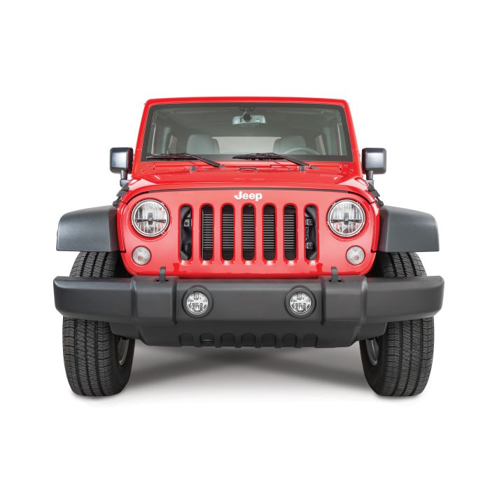 Quadratec  LED Fog Lights Kit for 07-18 Jeep Wrangler JK & 18-24 Wrangler JL Sahara or Rubicon with Plastic Bumper