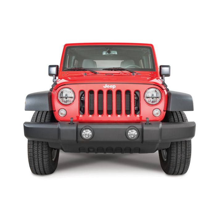 Quadratec  LED Fog Lights Kit for 07-18 Jeep Wrangler JK & 18-24 Wrangler JL Sahara or Rubicon with Plastic Bumper