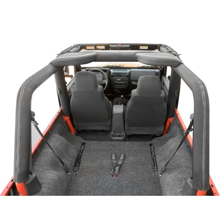 Bedrug BRLJ04R Premium Carpeted Rear Floor Covering without Cutouts for 04-06 Jeep Wrangler Unlimited LJ