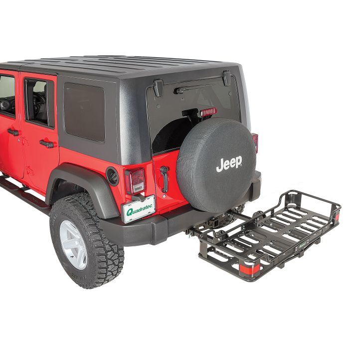 VersaHitch  2" Receiver Hitch with Wiring Kit, Jeep Logo Plug & Cargo Rack for 07-18 Jeep Wrangler JK