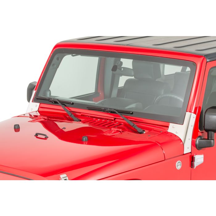 Kentrol  Stainless Steel Windshield Supports for 07-18 Jeep Wrangler JK