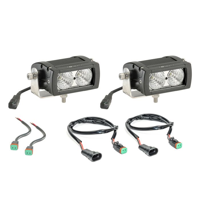 Quadratec  Hi Performance 4" Rectangular LED Light Kit for 07-09 Jeep Wrangler JK