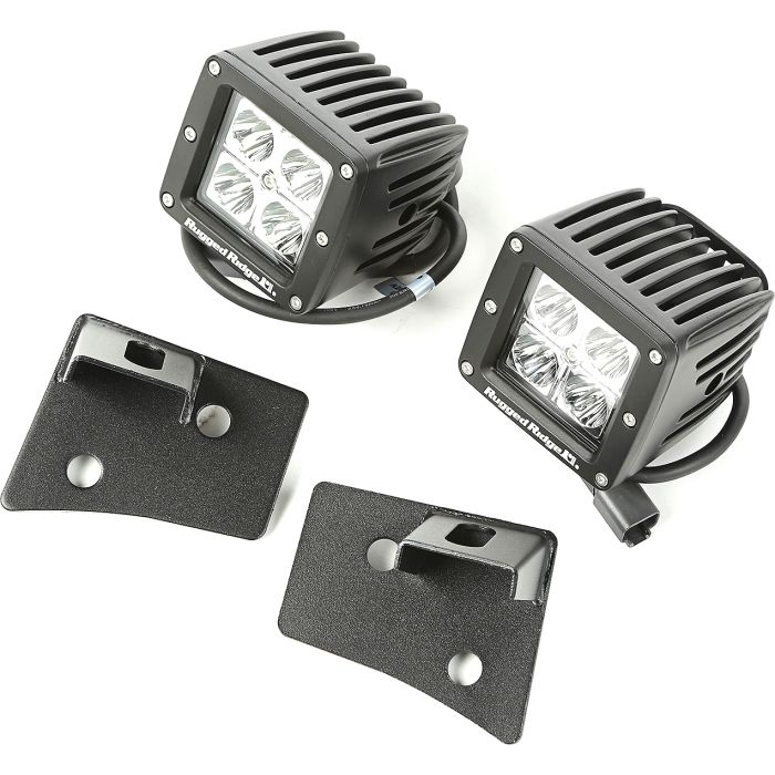 RUR WINDSHIELD BRKT LED SQ TEX BLK JK