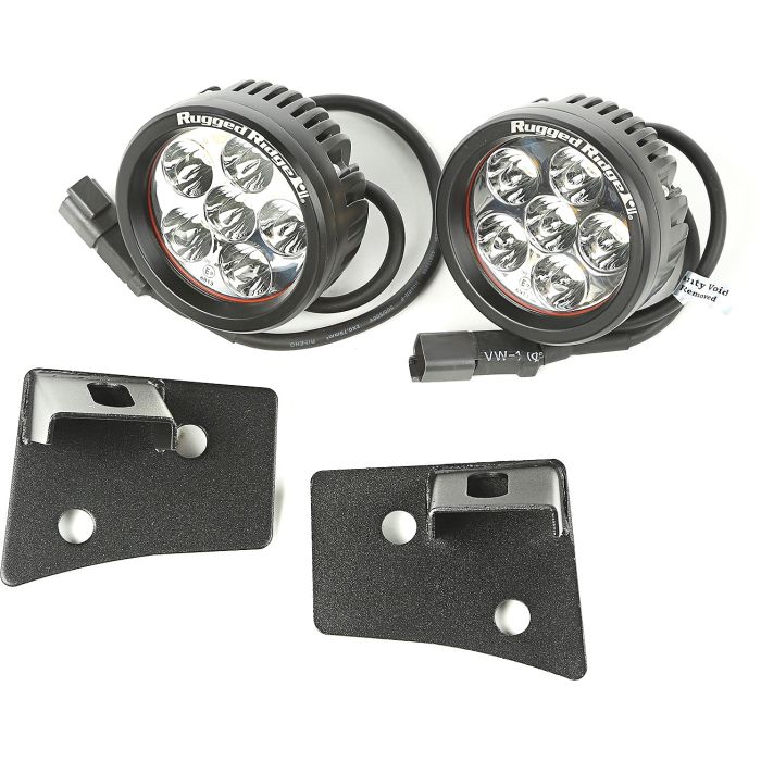 RUR WINDSHIELD BRKT LED RND TEX BLK JK