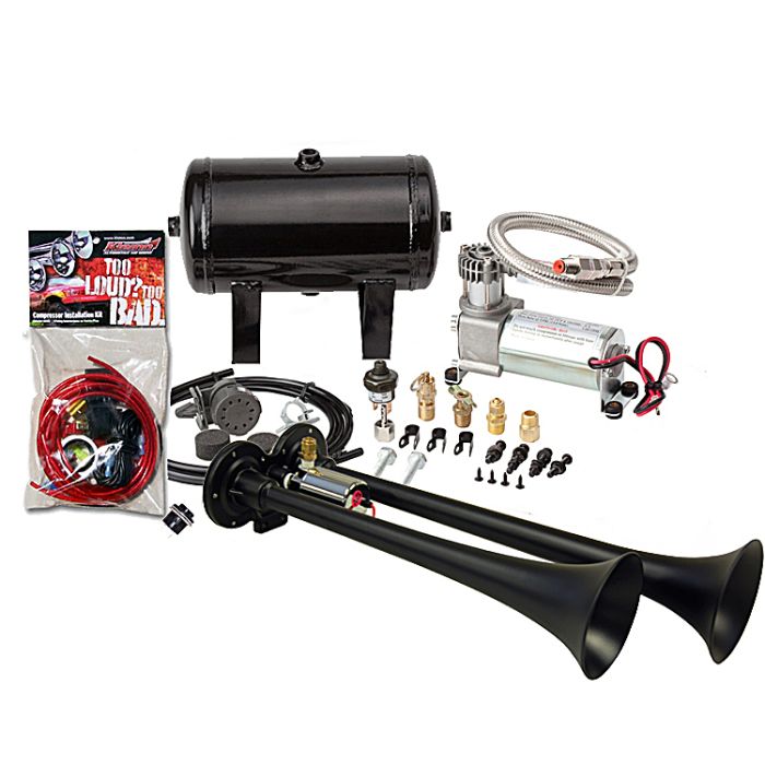KLEINN XRC 2.0 DUAL AIR HORN KIT BLACK  KIT