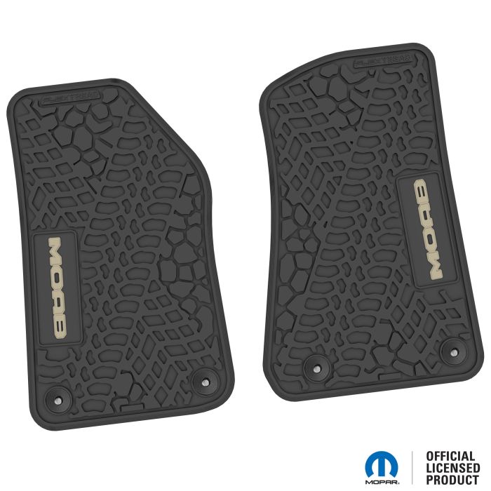 18-24 Jeep JL 2 Dr Front -Tire Tread/Scorched Earth Scene w/ MOAB Insert - Black w/ Tan Insert