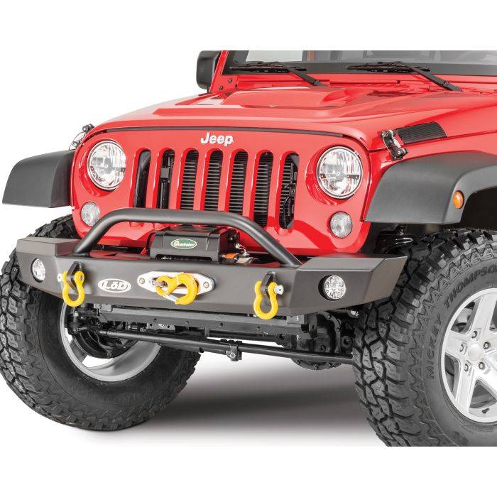 LoD Offroad JFB0747 Signature Series Mid-Width Front Winch Bumper with Bull Bar ( PowerPlant Winch only)  for 07-18 Jeep Wrangler JK 