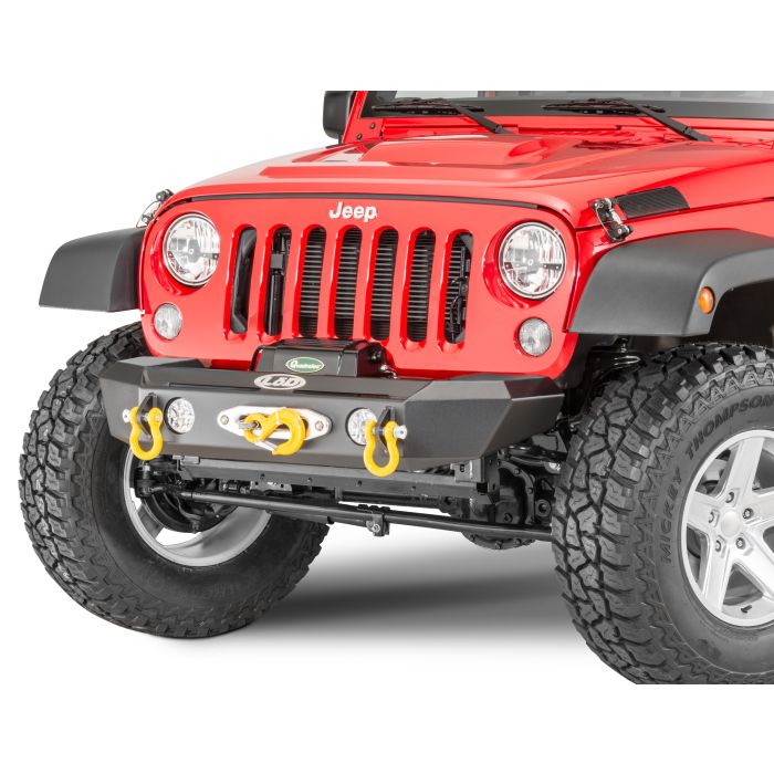 LoD Offroad JFB0735 Signature Series Shorty Front Winch Bumper without Bull Bar (PowerPlant Winch only) for 07-18 Jeep Wrangler JK