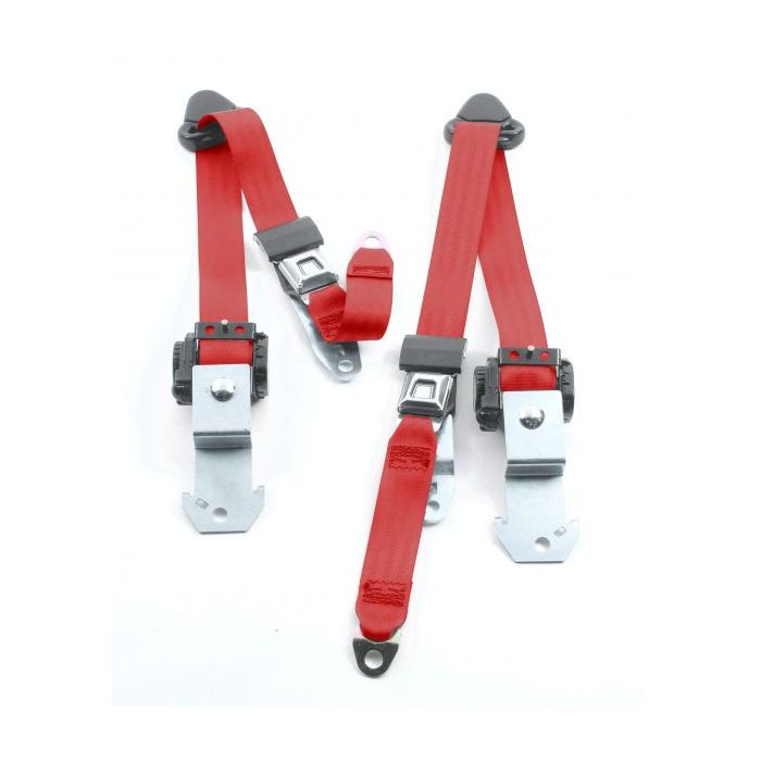 3 POINT BELTS 84-96 2DR XJ RED       849