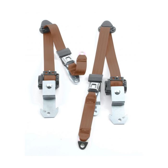 3 POINT BELTS 84-96 2DR XJ BROWN     849