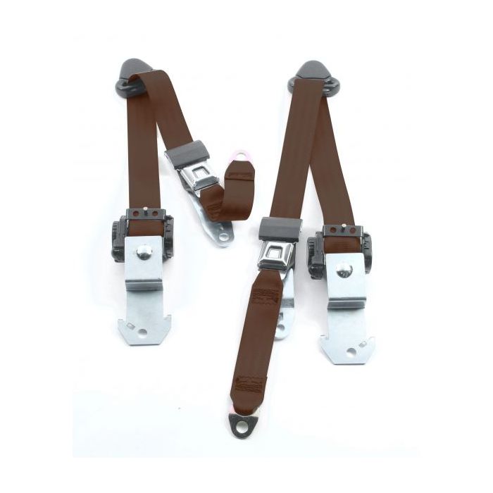 3 POINT BELTS 84-96 2DR XJ DRK BROWN 849