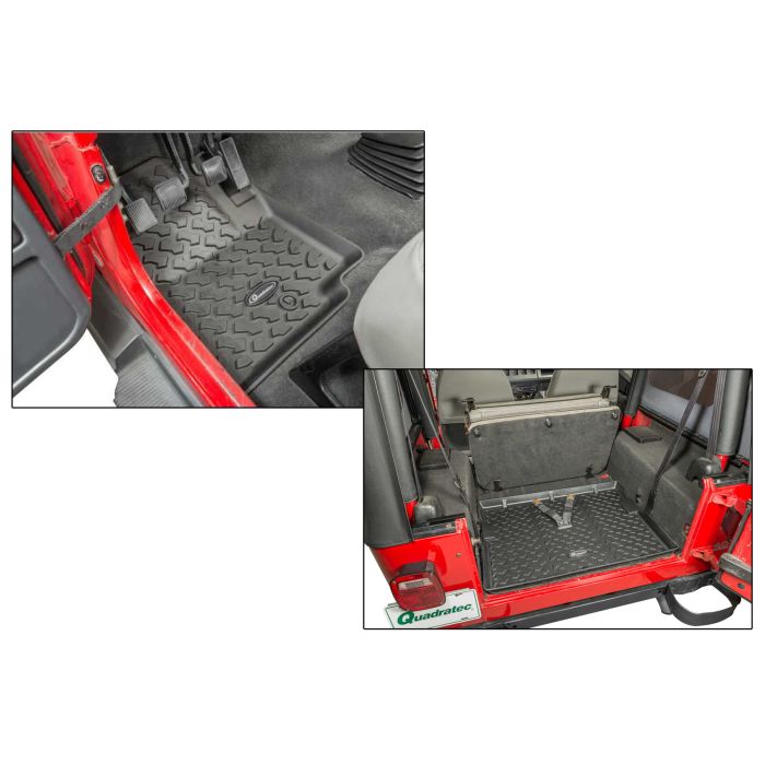 Quadratec  Front & Cargo Floor Liners for 76-95 Jeep CJ & Wrangler YJ