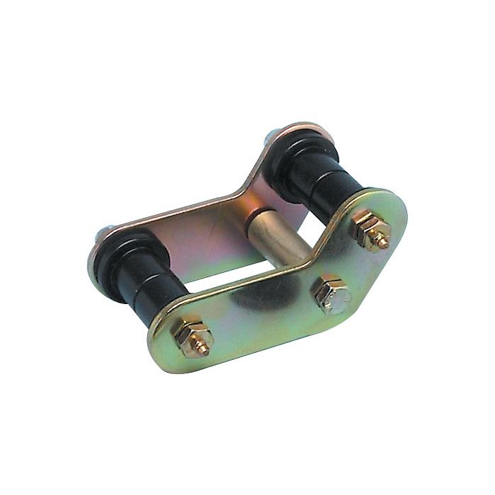 RockJock CE-9081 Rear Boomerang Shackles (Pair) in Black for 87-95 Jeep Wrangler YJ