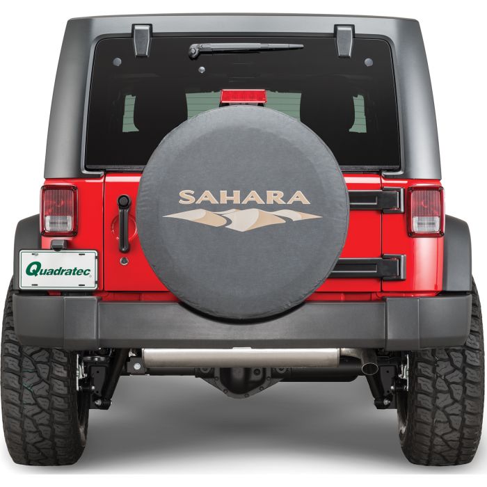 Mopar 82212321 Jeep Logo Tire Cover Black Denim with "Sahara" Fits P255/70R18 Tires