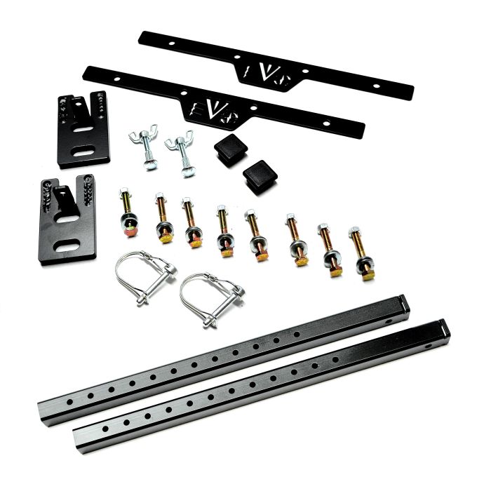 EVO Manufacturing EVO-1118B Quick Release Mudflap Bracket Kit for 07-18 Jeep Wrangler JK