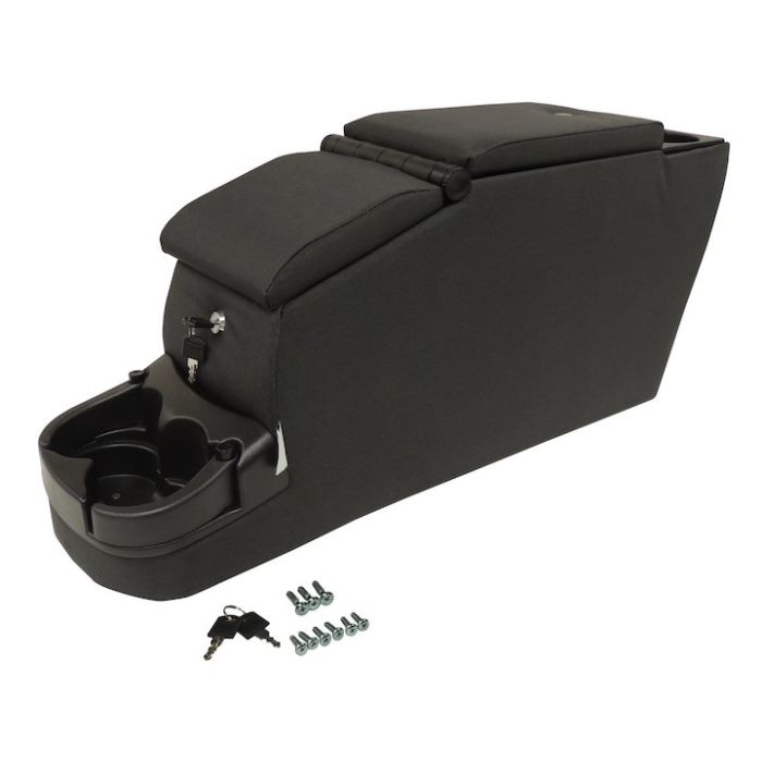 Crown Automotive RT27047 Black Denim Locking Center Console for 76-95 Jeep CJ Series & Wrangler YJ