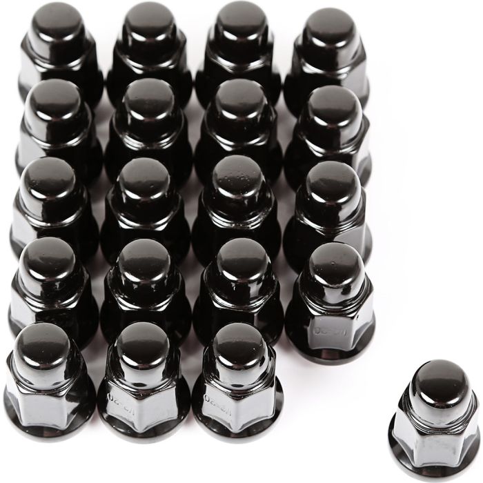 RUR 20PC LUG NUT KIT BLK 1/2-20