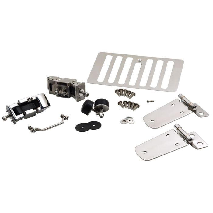 Kentrol  Stainless Steel Hood Set for 98-06 Jeep Wrangler TJ & Unlimited