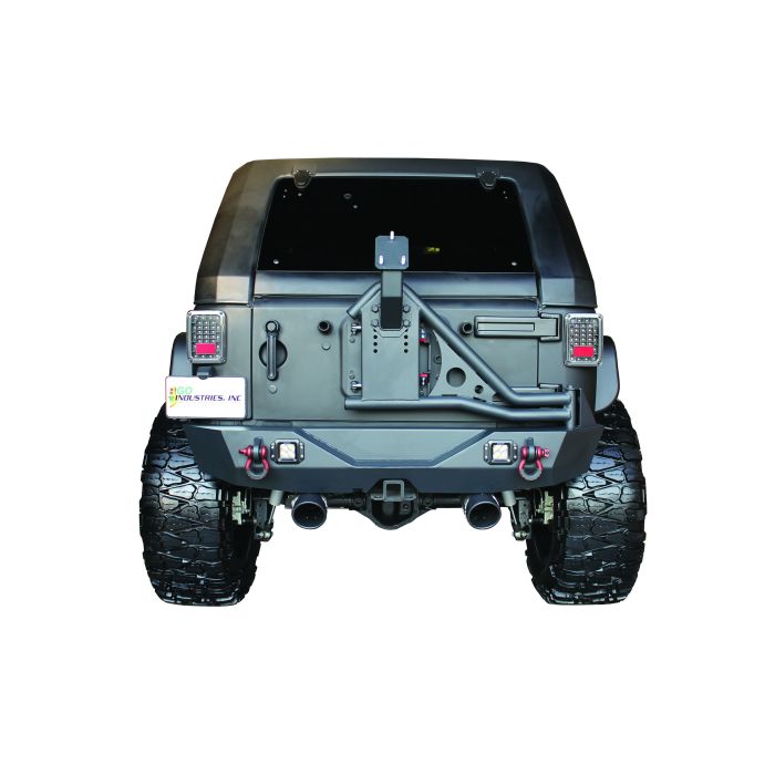 SLANT SPARE TIRE MOUNT JK BLK POWDER