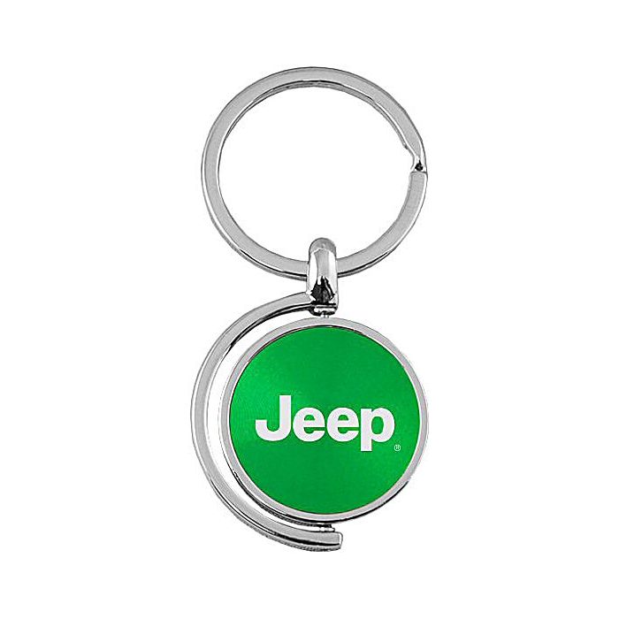 Automotive Gold  Spinner Jeep Logo Keychain 
