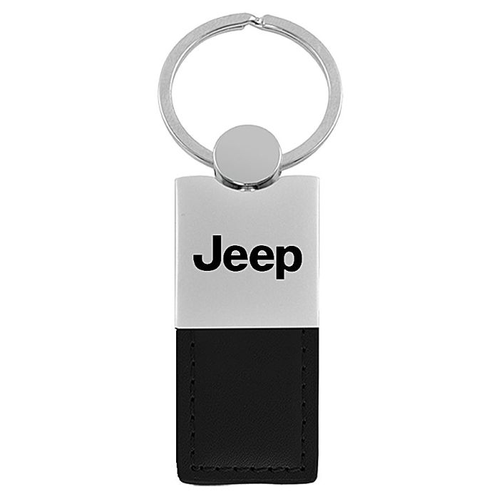 AUG JEEP DUO LEATHER KEY FOB RED