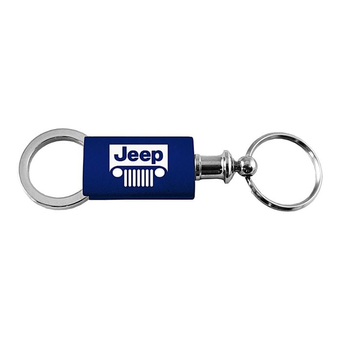AUG ANO ALUM KEY CHAIN JEEP GRILL NAVY