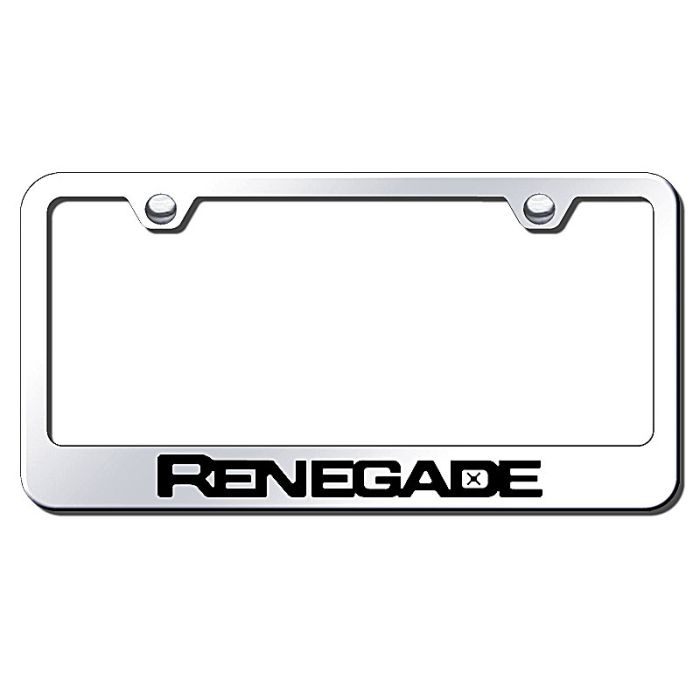 Automotive Gold  Laser Etched Renegade Logo License Plate Frame 