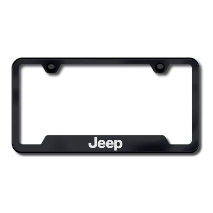 AUG JEEP LSR ETCHED CUT-OUT FRAME BLK
