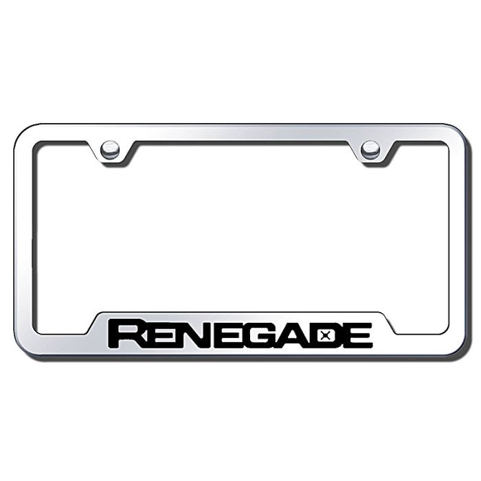 Automotive Gold  Laser Etched Cut-Out Renegade Logo License Plate Frame 