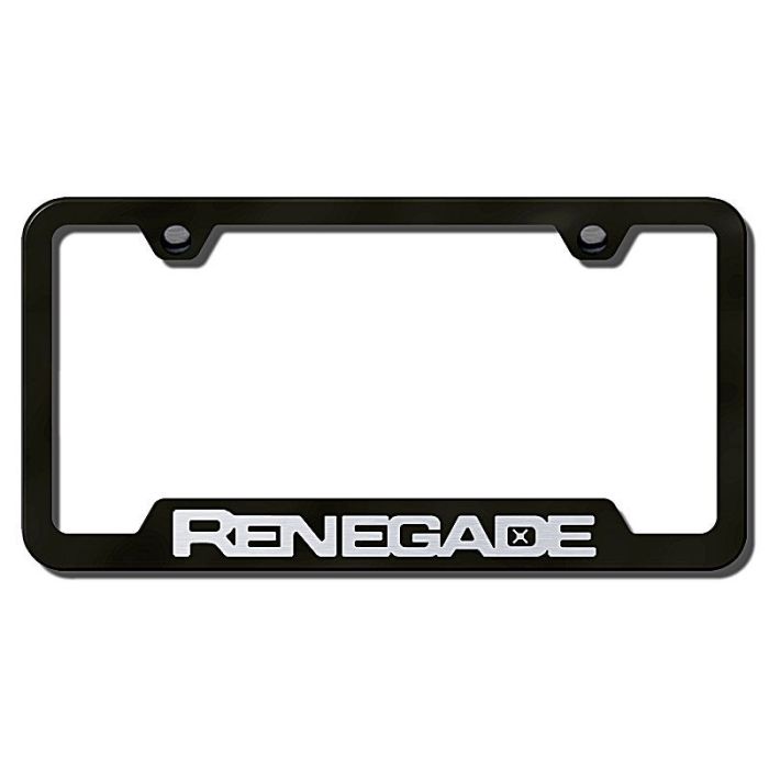 Automotive Gold  Laser Etched Cut-Out Renegade Logo License Plate Frame 