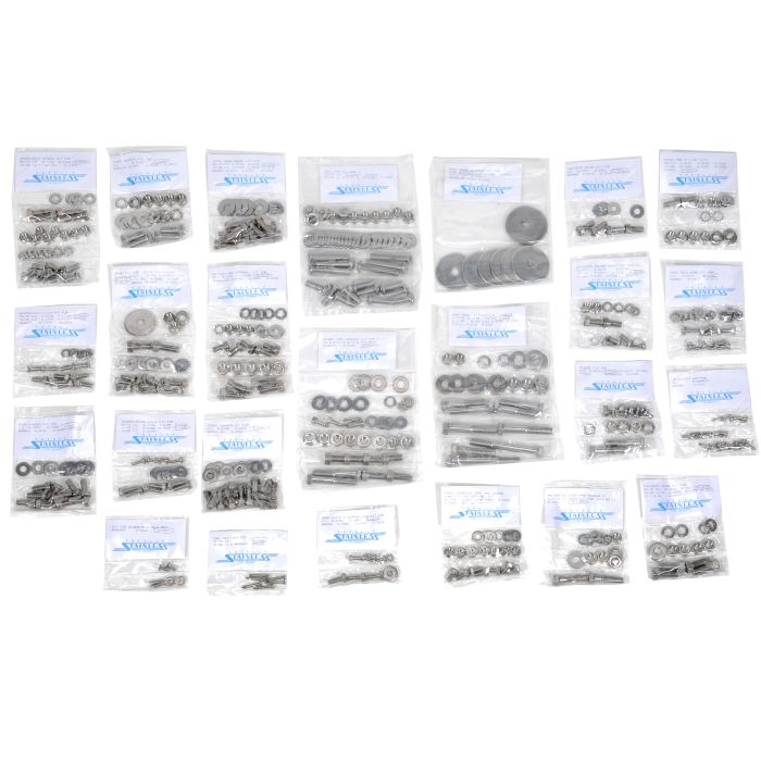 STN STL BODY HDW KIT 72-75 CJ5/6-IND HEX